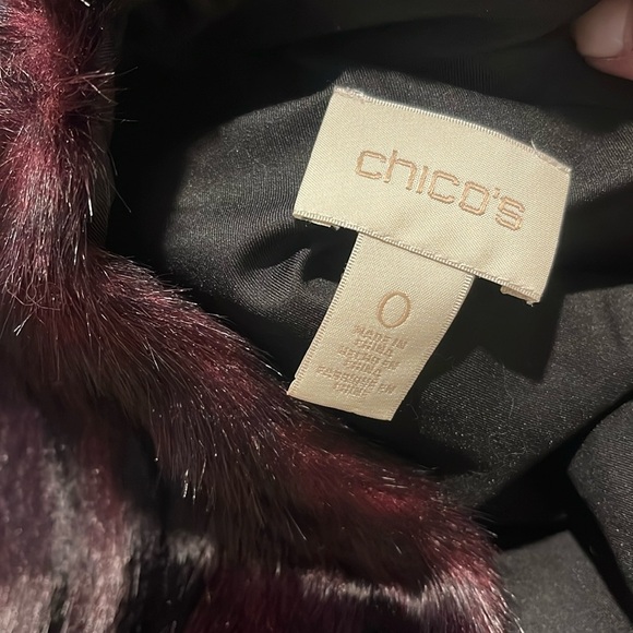 CHICO’s Faux Fur Teddy Vest sz 0 / Small - Picture 8 of 8